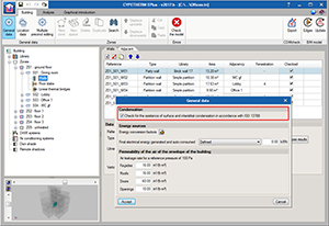 Surface and interstitial condensation check in accordance with ISO 13788
