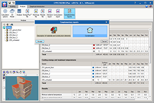 Surface and interstitial condensation check in accordance with ISO 13788