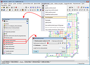 CYPECAD. Punching shear reinforcement quantities. Click to enlarge the image