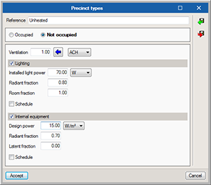 CYPETHERM HE Plus and CYPETHERM EPlus. Lighting and unoccupied precinct equipment. Click to enlarge the image