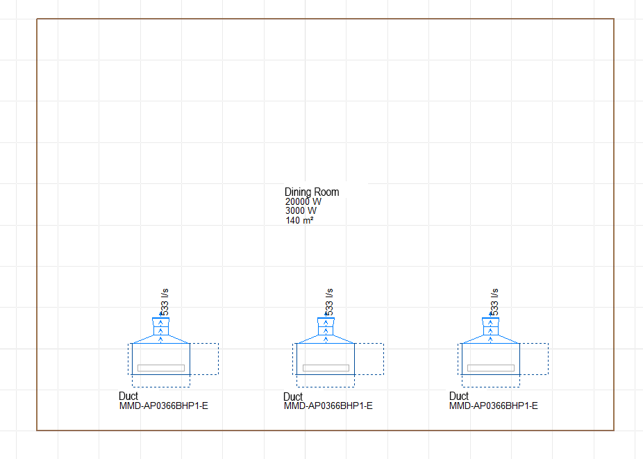 CYPETHERM HVAC. Connection of indoor VRF units with duct distribution. Air discharge