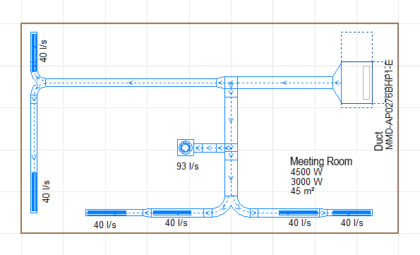 CYPETHERM HVAC. Connection of indoor VRF units with duct distribution. Air discharge