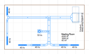 CYPETHERM HVAC. Connection of indoor VRF units with duct distribution. Air discharge. Click to enlarge the image