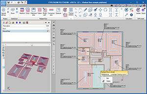 CYPETHERM HVAC. Contextual menu of the installation elements. Click to enlarge the image
