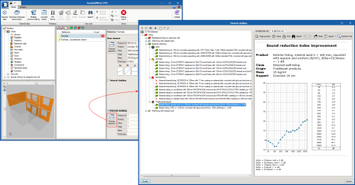 AcoubatBIM by CYPE. Façade and roof roof claddings. Click to enlarge the image