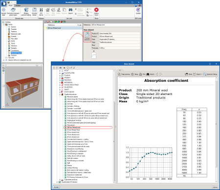 AcoubatBIM by CYPE. Absorbent layers. Click to enlarge the image