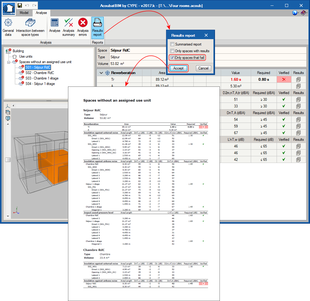 AcoubatBIM by CYPE. Project results report