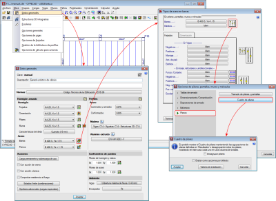 CYPECAD and CYPE 3D. Ungrouped column schedule