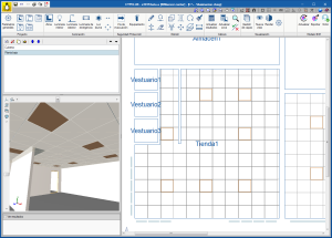 CYPELUX. Reading of the suspended ceilings defined in the BIM model