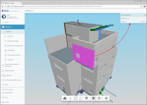 IFC Builder. Architectural element information in the 3D viewer of BIMserver.center