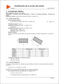 CYPECAD. Wind load justification report