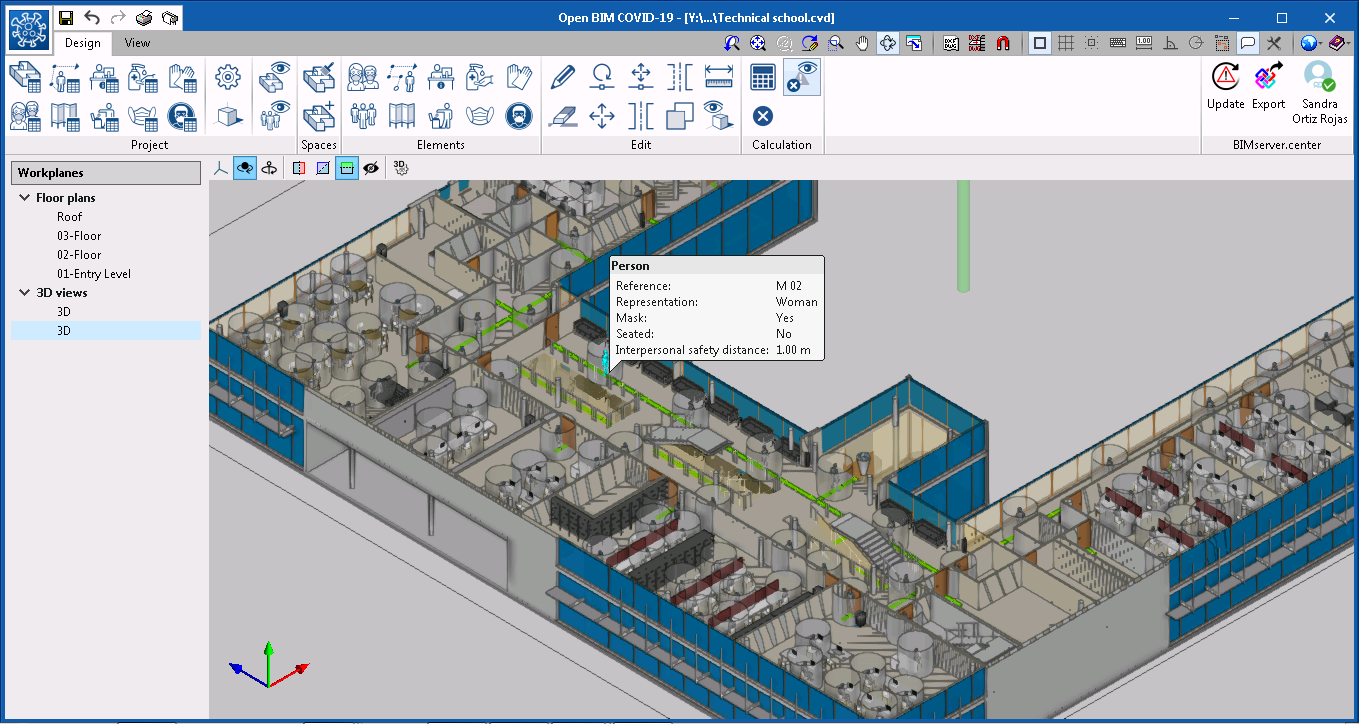 Open BIM COVID-19. Protection against the spread of COVID-19
