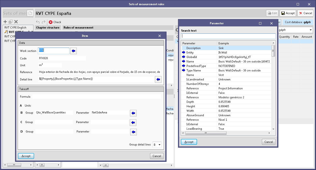 Open BIM Quantities. Customise detail lines