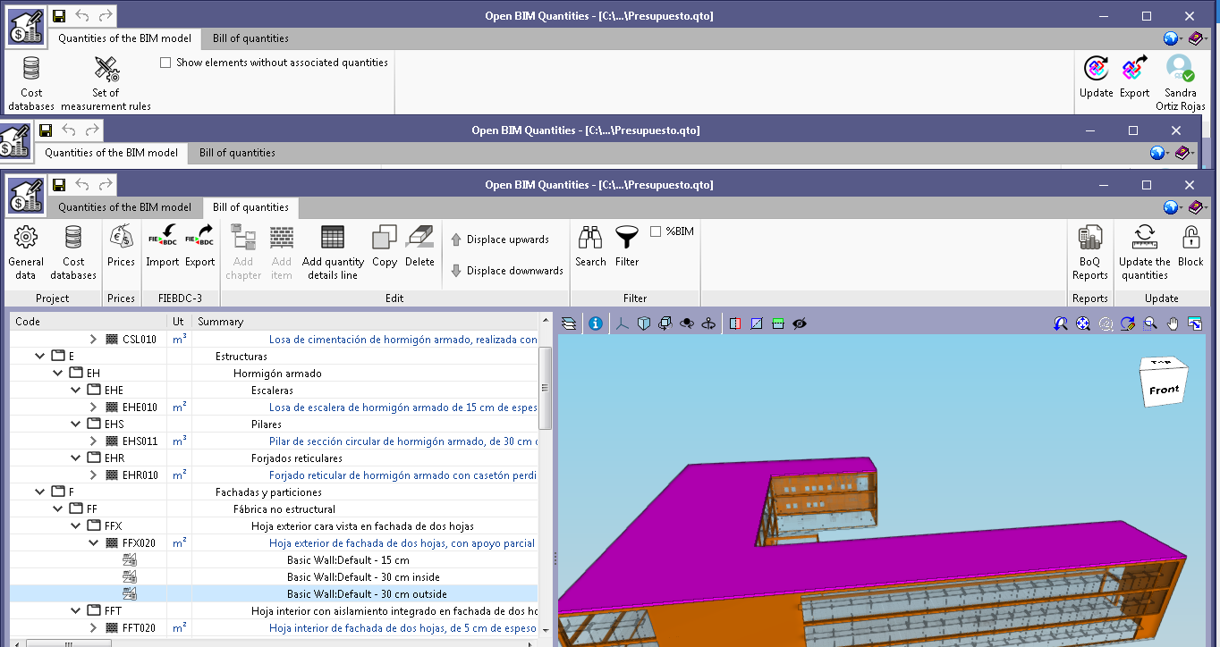 Open BIM Quantities. Customise detail lines