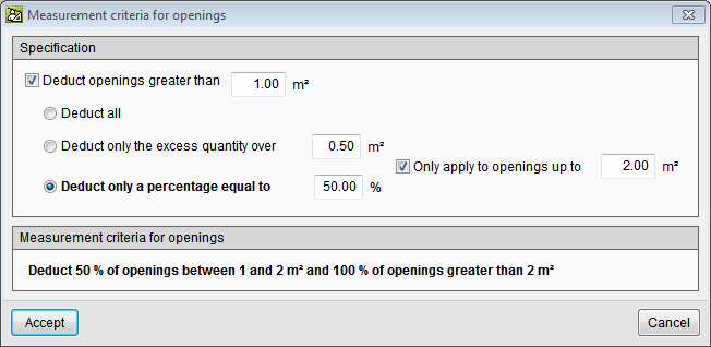 Arquimedes and Job control. Bill of quantities of Revit models. Measurement criteria for openings
