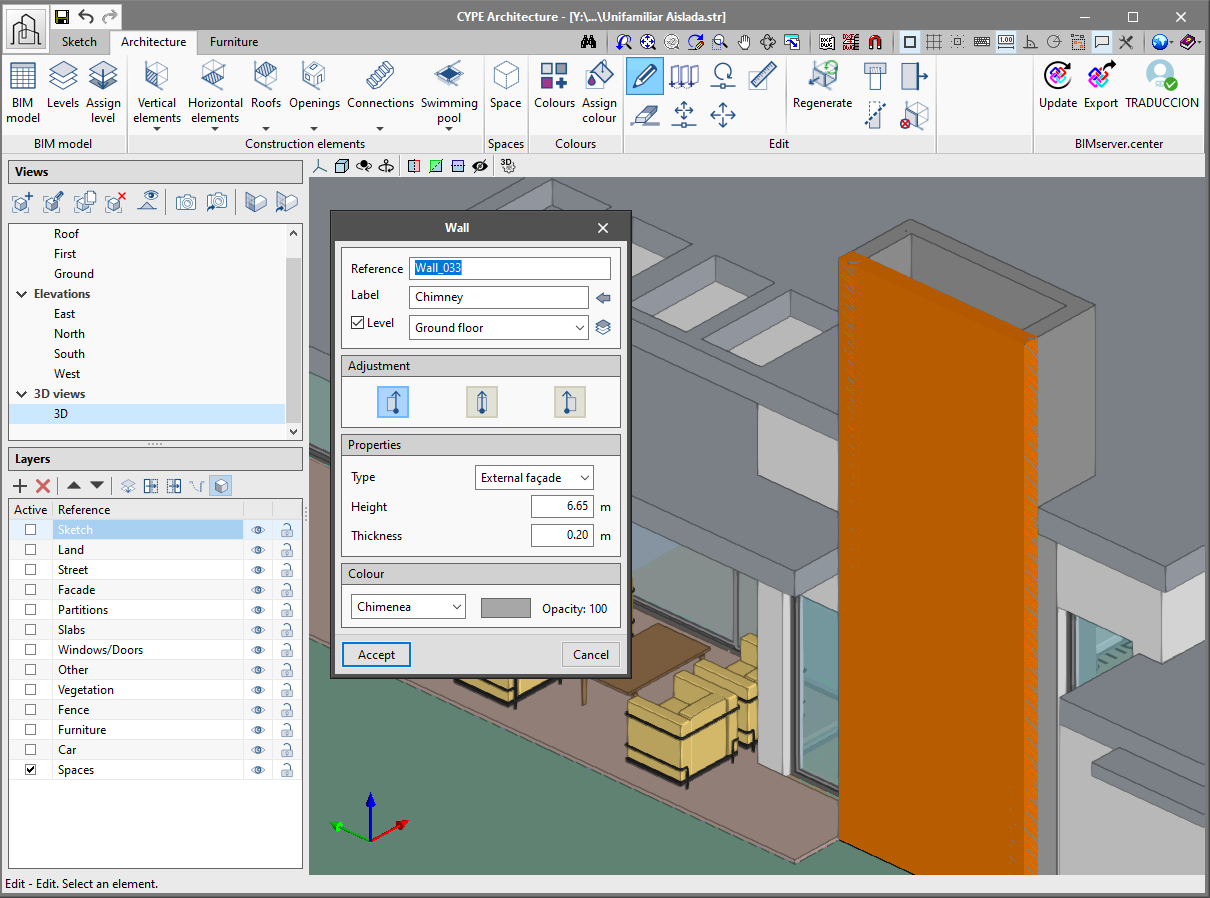 CYPE Architecture. Tag elements