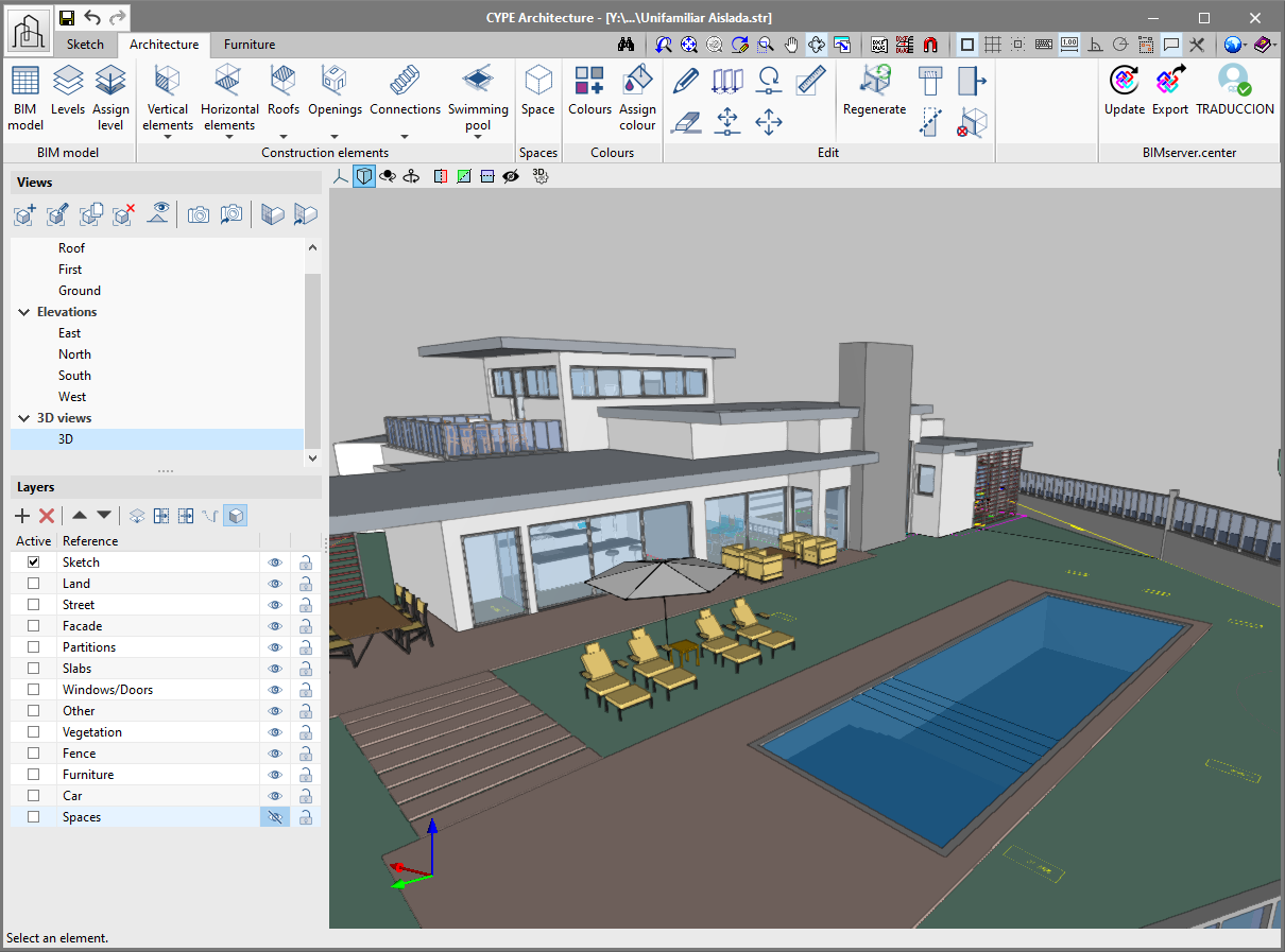 CYPE Architecture. New project example
