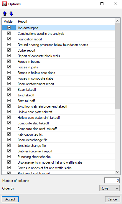 CYPECAD. Project reports