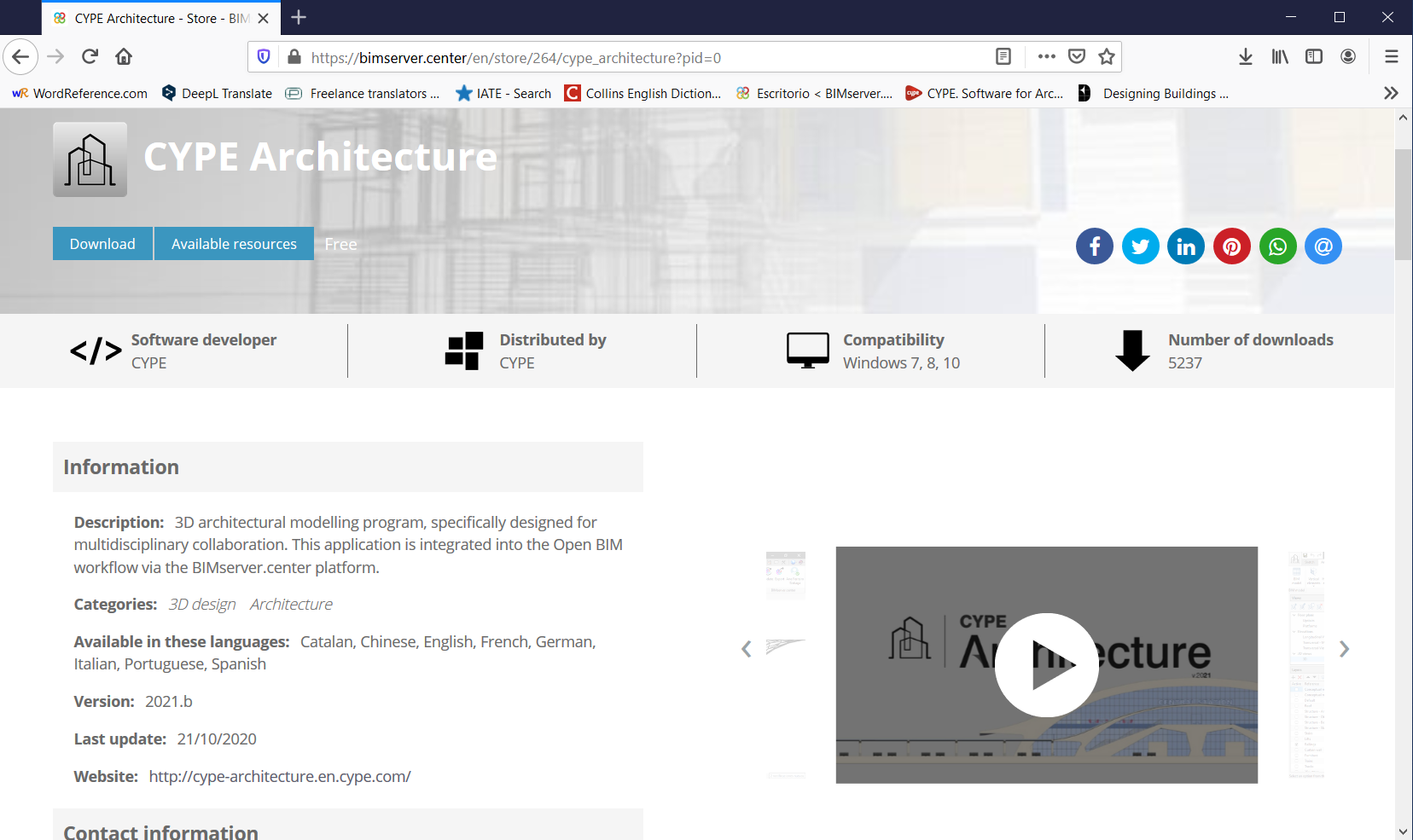 Installation of CYPE programs