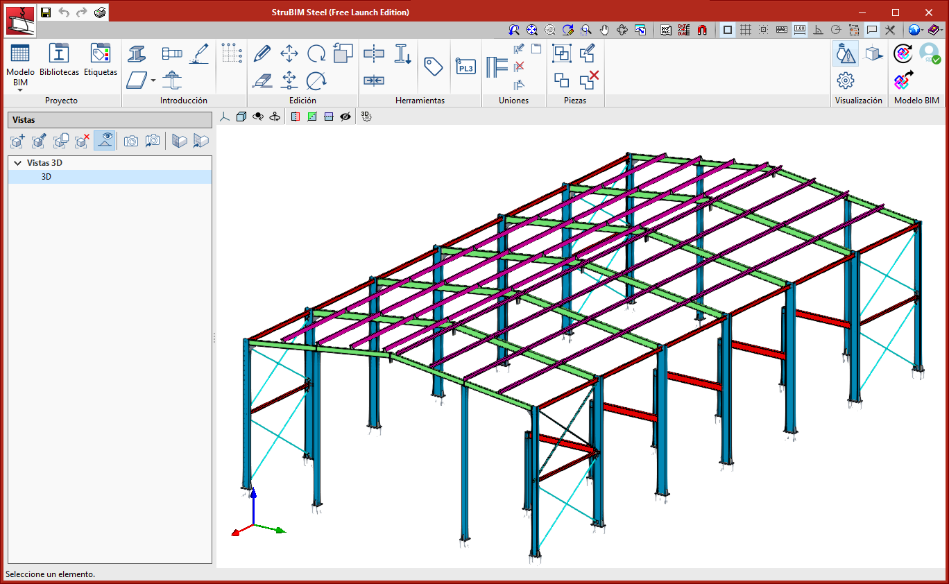 StruBIM Steel. Assign colours by tag