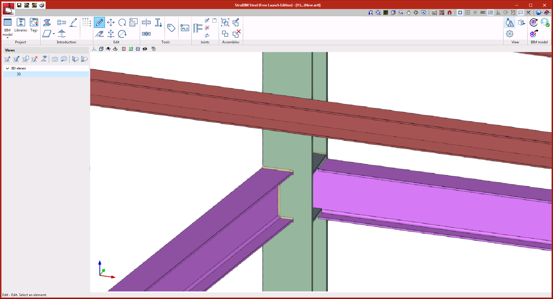 StruBIM Steel. Improvements in existing connections