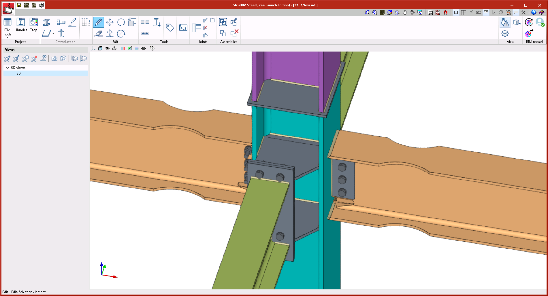 StruBIM Steel. Improvements in existing connections