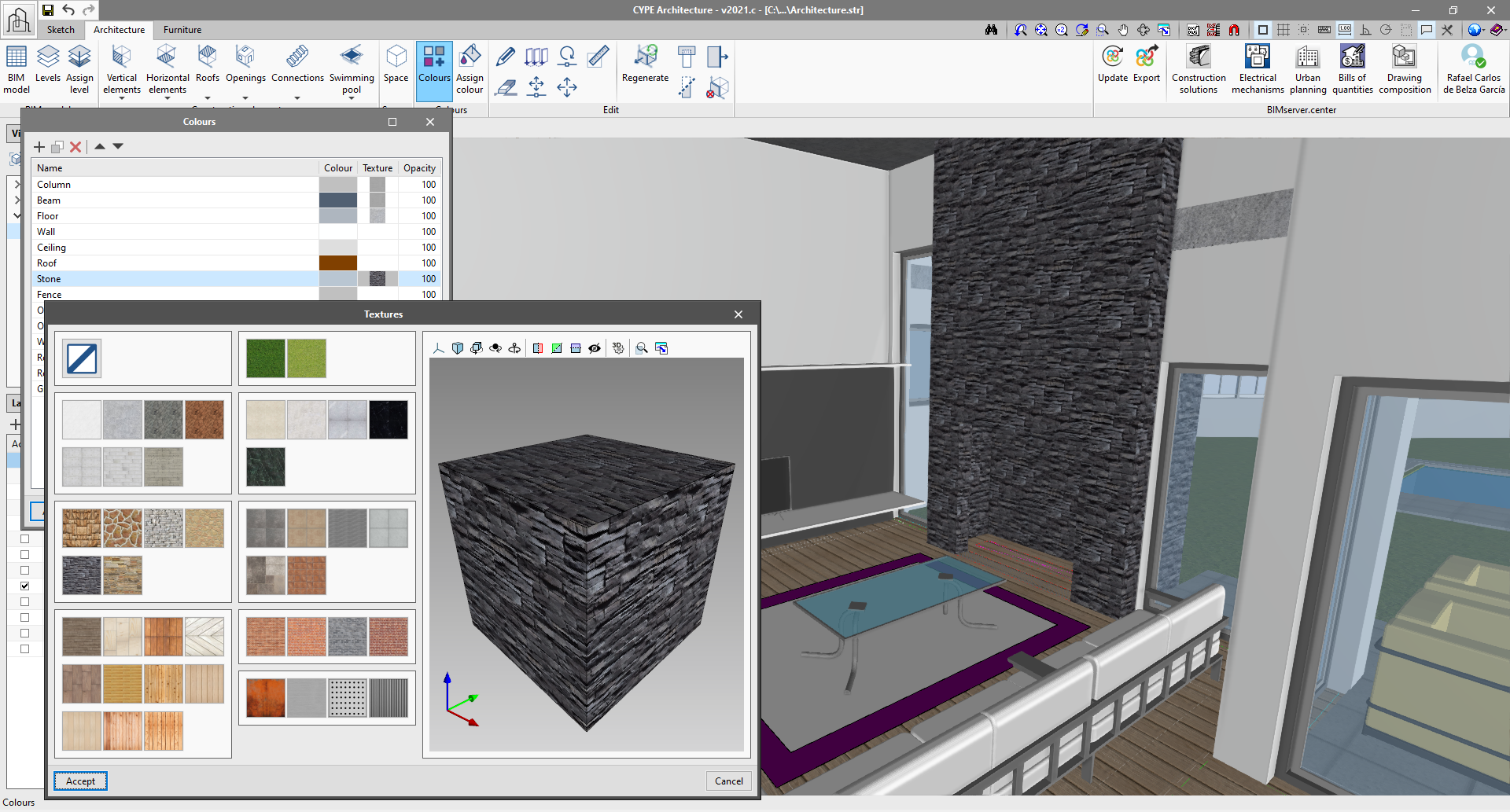 CYPE Architecture. Add textures to our building model