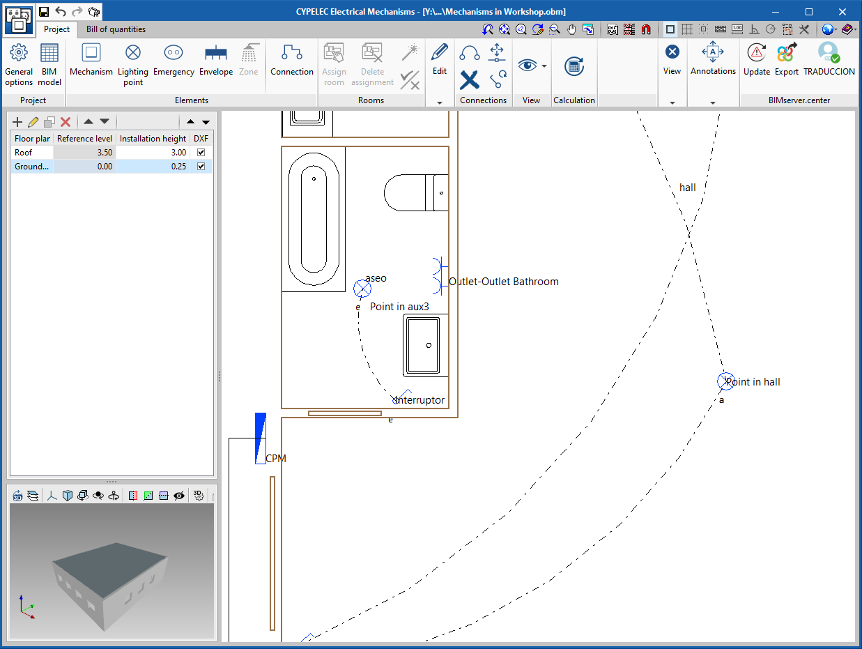 CYPELEC Electrical Mechanisms. Representation options