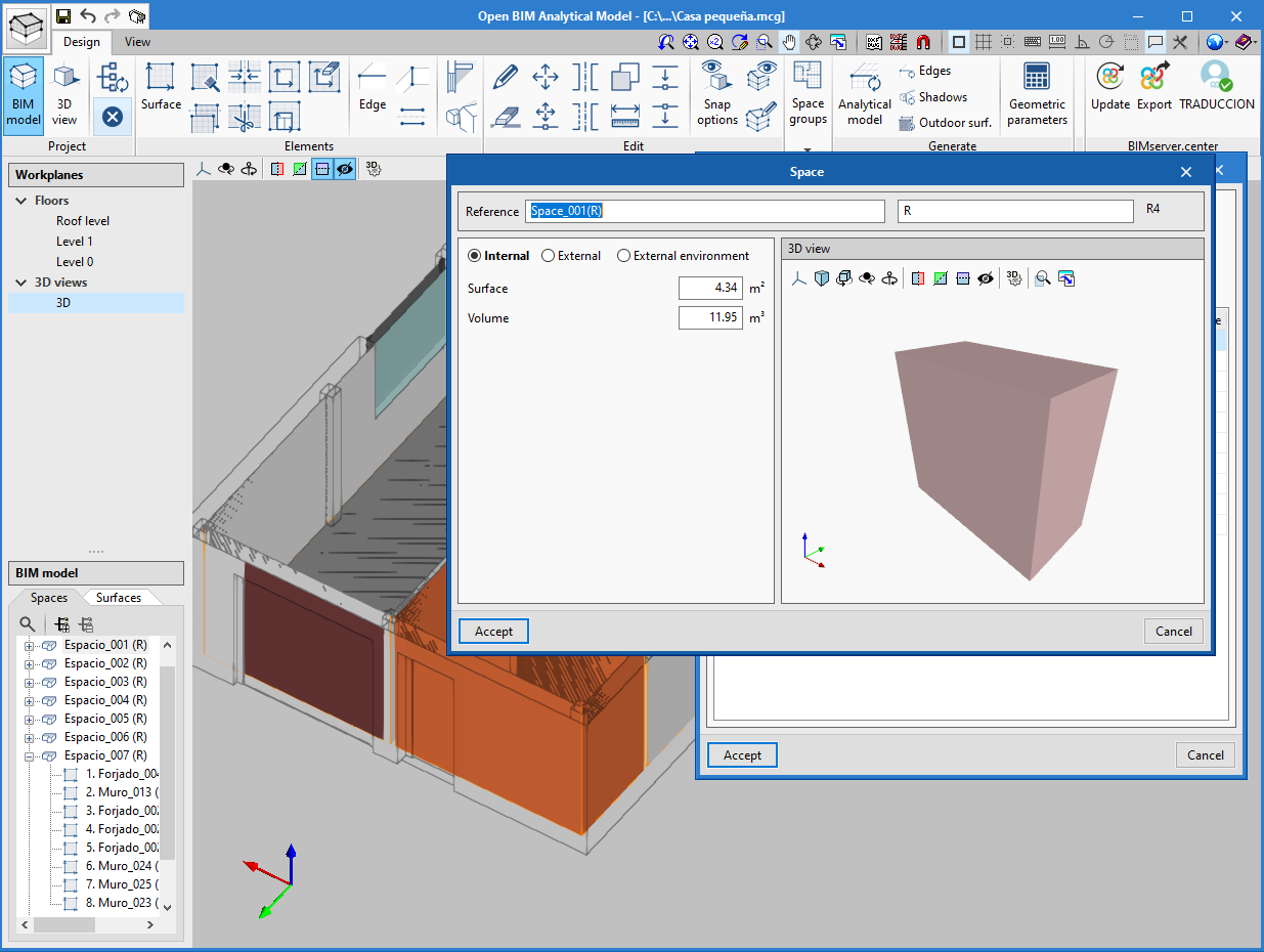 Open BIM Analytical Model. Improved accuracy of the algorithm for the automatic generation of the analytical model