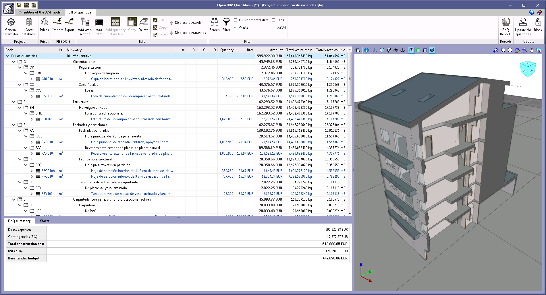 Open BIM Quantities