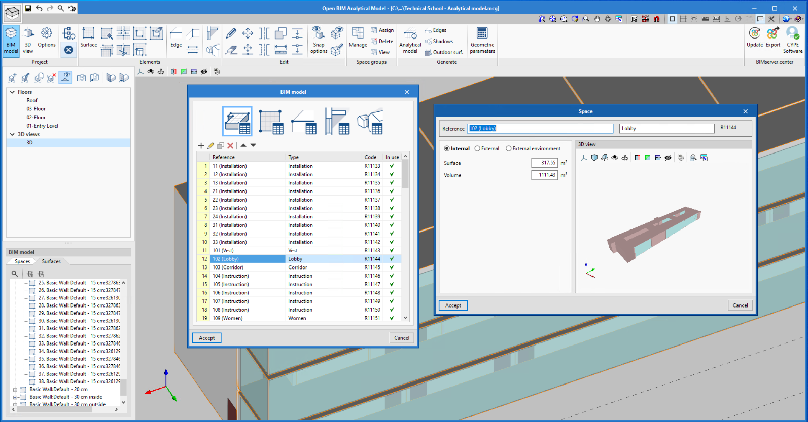 Open BIM Analytical Model