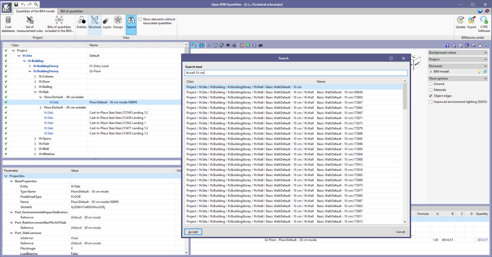 Open BIM Quantities